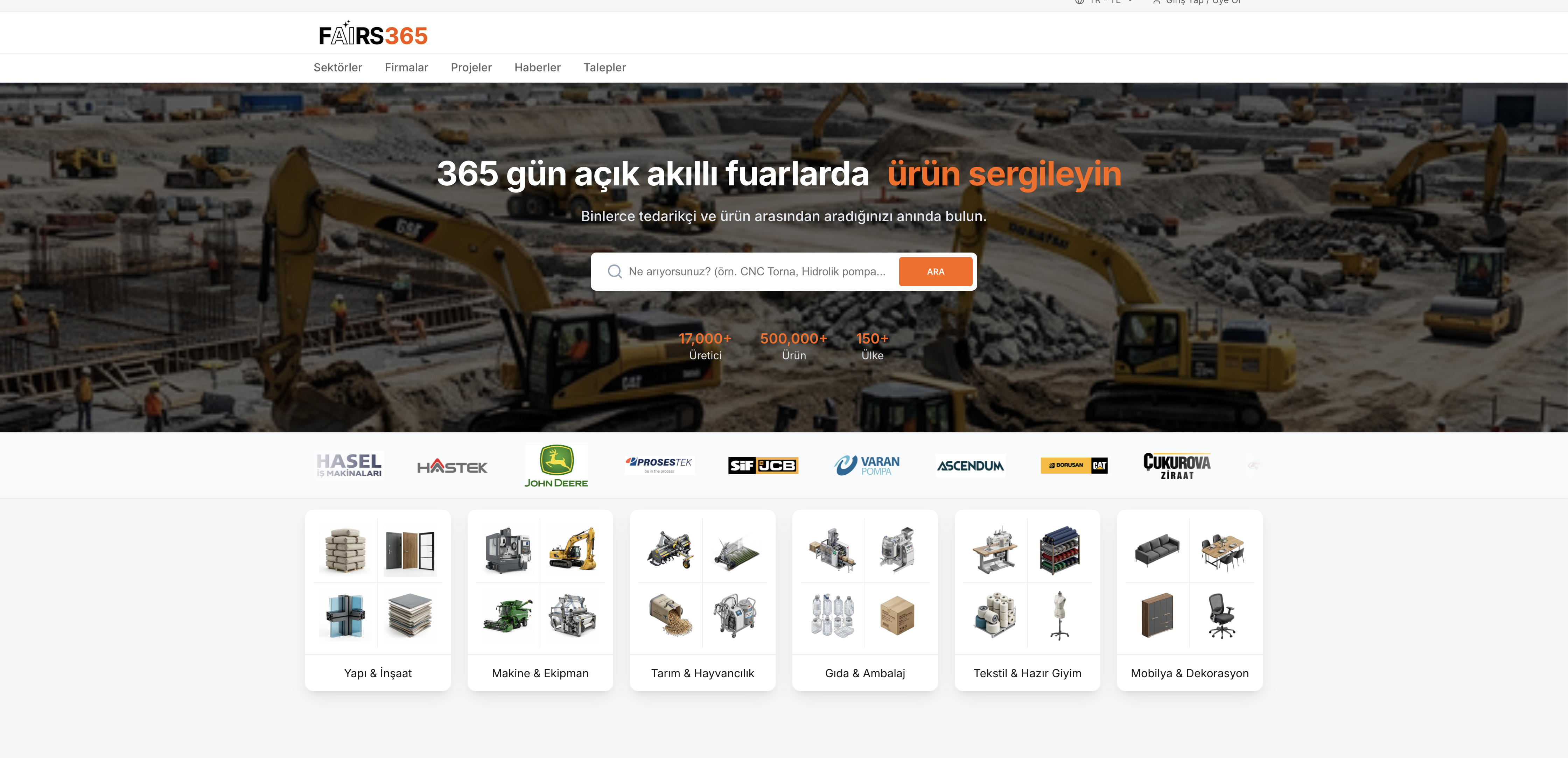 Fairs365 Desktop View